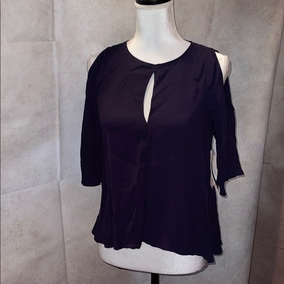 Design Lab Black 3/4 length sleeve Blouse - Picture 1 of 7
